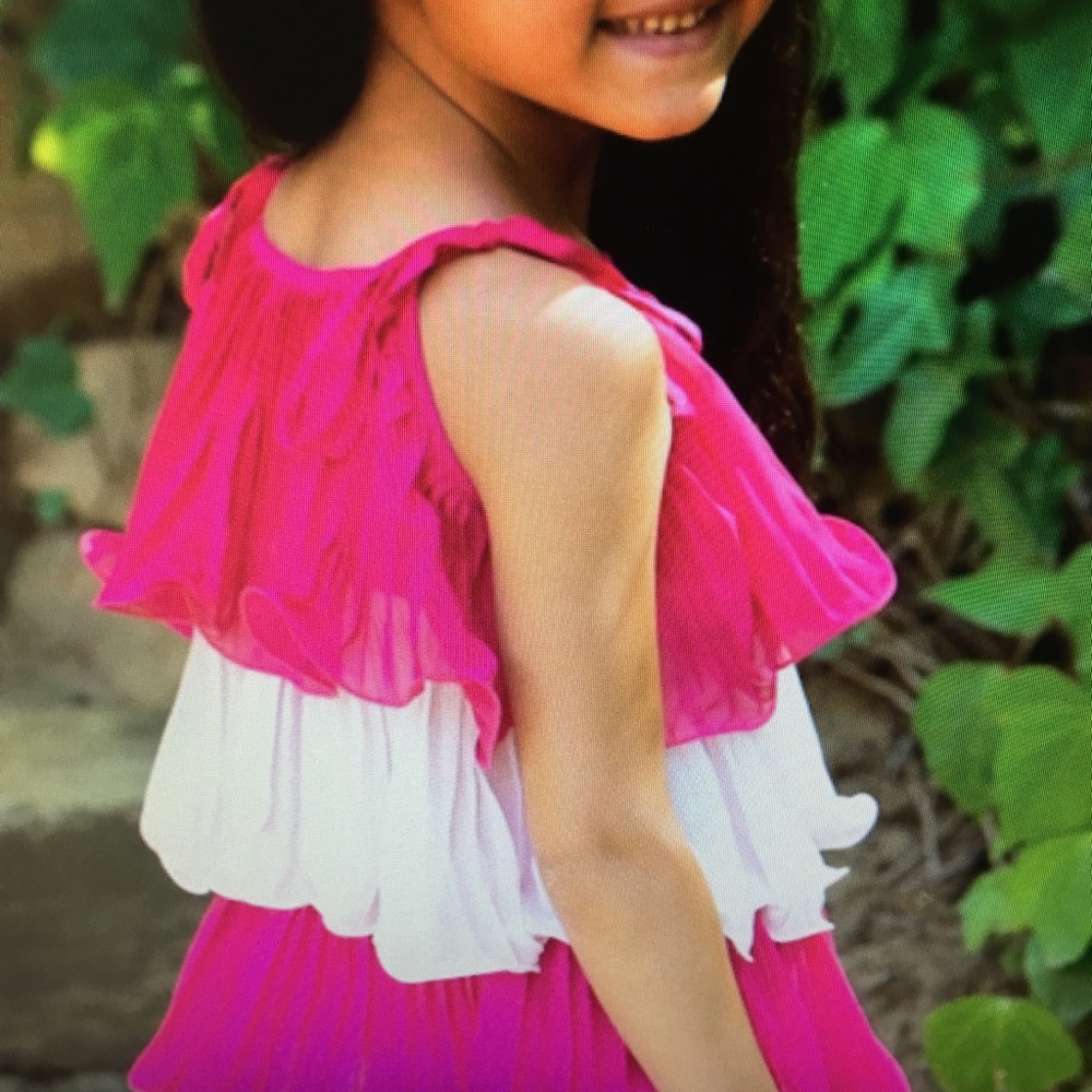 NWT Little Girls COMFY Ruffle Layered Dress ❤️ - Picture 6 of 8
